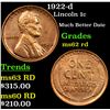 Image 1 : 1922-d Lincoln Cent 1c Grades Select Unc RD