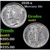 Image 1 : 1918-s Mercury Dime 10c Grades Select Unc