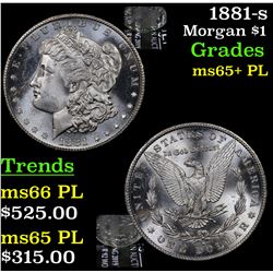 1881-s Morgan Dollar $1 Grades GEM+ PL