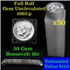 Image 1 : 1963-p Roosevelt 10c roll, 50 pieces