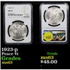 NGC 1923-p Peace Dollar $1 Graded ms63 By NGC