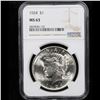 Image 2 : NGC 1924-p Peace Dollar $1 Graded ms63 By NGC