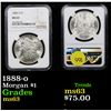Image 1 : NGC 1888-o Morgan Dollar $1 Graded ms63 By NGC