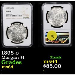 NGC 1898-o Morgan Dollar $1 Graded ms64 By NGC