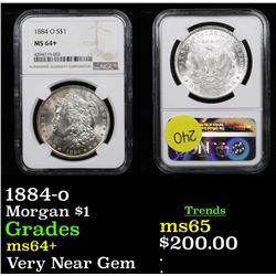1884-o Morgan Dollar $1 Graded ms64+ By NGC