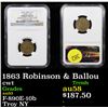 1863 Robinson & Ballou Civil War Token 1c Graded au53 By NGC