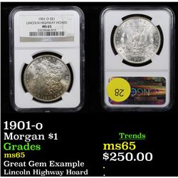 NGC 1901-o Morgan Dollar $1 Graded ms65 By NGC