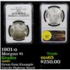 Image 1 : NGC 1901-o Morgan Dollar $1 Graded ms65 By NGC