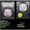 Image 1 : PCGS 1887-p Morgan Dollar $1 Graded ms63 By PCGS