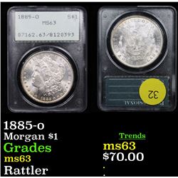 PCGS 1885-o Morgan Dollar $1 Graded ms63 By PCGS