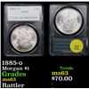 Image 1 : PCGS 1885-o Morgan Dollar $1 Graded ms63 By PCGS
