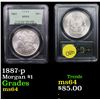 Image 1 : PCGS 1887-p Morgan Dollar $1 Graded ms64 By PCGS