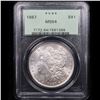 Image 2 : PCGS 1887-p Morgan Dollar $1 Graded ms64 By PCGS