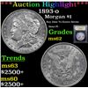 Image 1 : ***Auction Highlight*** 1893-o Morgan Dollar $1 Graded Select Unc By USCG (fc)