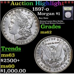 ***Auction Highlight*** 1897-o Morgan Dollar $1 Graded Select Unc By USCG (fc)