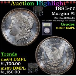 ***Auction Highlight*** 1885-cc Morgan Dollar $1 Graded Select Unc+ DMPL By USCG (fc)