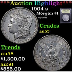***Auction Highlight*** 1904-s Morgan Dollar $1 Graded Choice AU By USCG (fc)