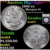 Image 1 : ***Auction Highlight*** 1891-cc Morgan Dollar $1 Graded Select+ Unc By USCG (fc)