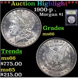 ***Auction Highlight*** 1900-p . Morgan Dollar $1 Graded GEM+ Unc By USCG (fc)