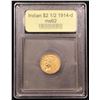 Image 4 : ***Auction Highlight*** 1914-d Gold Indian Quarter Eagle $2 1/2 Graded Select Unc By USCG (fc)