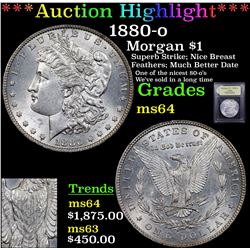 ***Auction Highlight*** 1880-o Morgan Dollar $1 Graded Choice Unc By USCG (fc)