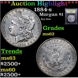***Auction Highlight*** 1884-s Morgan Dollar $1 Graded Select Unc By USCG (fc)
