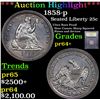 Image 1 : ***Auction Highlight*** 1858-p Seated Liberty Quarter 25c Graded Choice+ Proof By USCG (fc)