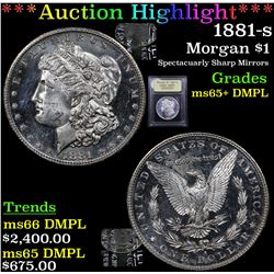 ***Auction Highlight*** 1881-s Morgan Dollar $1 Graded GEM+ DMPL By USCG (fc)