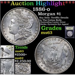 ***Auction Highlight*** 1886-o Morgan Dollar $1 Graded Select Unc By USCG (fc)