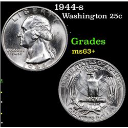 1944-s Washington Quarter 25c Grades Select+ Unc