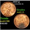 Image 1 : 1927-p Lincoln Cent 1c Grades Select Unc RB
