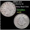 Image 1 : 1883 n/c Liberty Nickel 5c Grades Choice AU/BU Slider