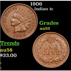 1906 Indian Cent 1c Grades Select AU