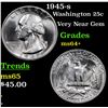 Image 1 : 1945-s Washington Quarter 25c Grades Choice+ Unc