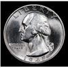 Image 2 : 1945-s Washington Quarter 25c Grades Choice+ Unc