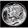 Image 2 : 1941-d Mercury Dime 10c Grades Choice Unc+ FSB
