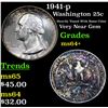 Image 1 : 1941-p Washington Quarter 25c Grades Choice+ Unc