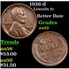 1926-d Lincoln Cent 1c Grades Select AU