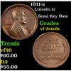 1911-s Lincoln Cent 1c Grades vf details