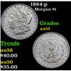 1884-p Morgan Dollar $1 Grades Choice AU