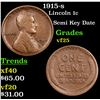 1915-s Lincoln Cent 1c Grades vf+