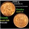 Image 1 : 1930-p Lincoln Cent 1c Grades GEM Unc RB