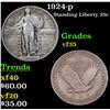 Image 1 : 1924-p Standing Liberty Quarter 25c Grades vf++