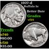 Image 1 : 1927-d Buffalo Nickel 5c Grades vf+