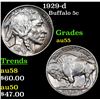 1929-d Buffalo Nickel 5c Grades Choice AU
