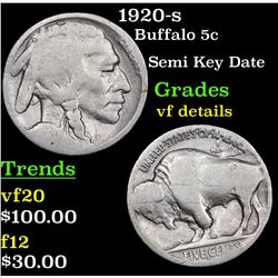 1920-s Buffalo Nickel 5c Grades vf details