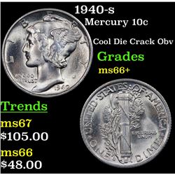 1940-s Mercury Dime 10c Grades GEM++ Unc