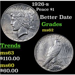 1926-s Peace Dollar $1 Grades Select Unc