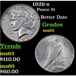 1926-s Peace Dollar $1 Grades Select Unc