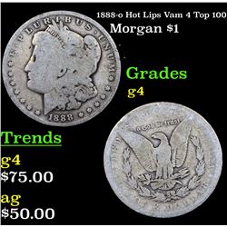 1888-o Hot Lips Vam 4 Top 100 Morgan Dollar $1 Grades g, good